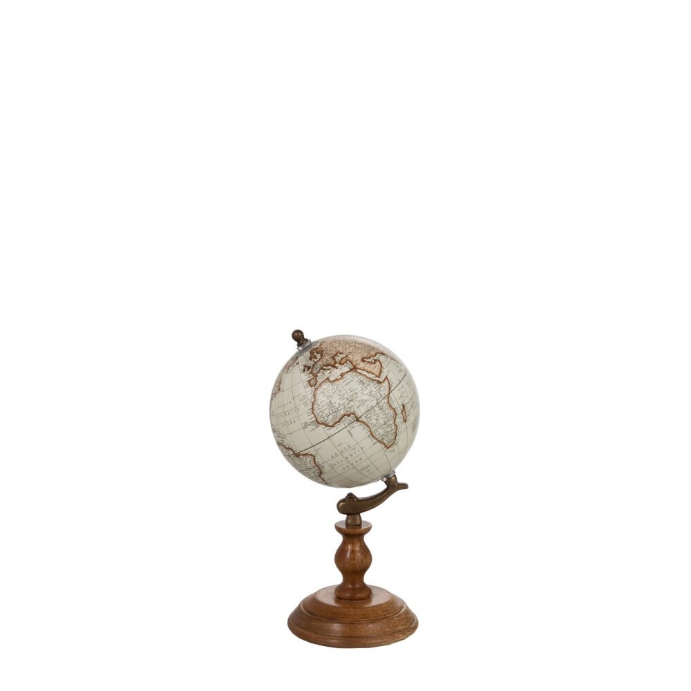 Globe sur pied – Blanc et naturel, S, 15×15×28 cm Globe sur pied – Blanc et naturel, S, 15×15×28 cm