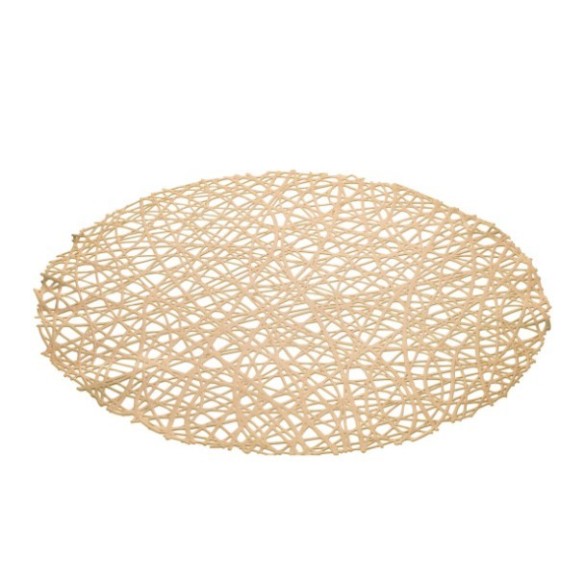 Set de table à trous – Doré brillant, Ø39 cm