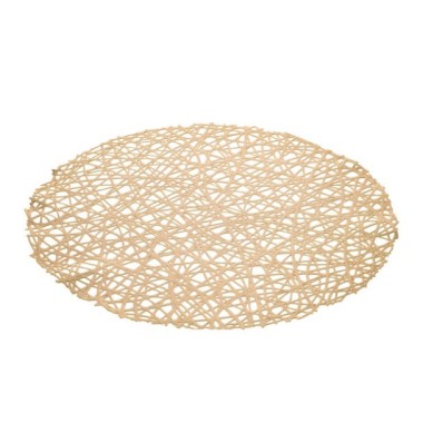 Set de table à trous – Doré brillant, Ø39 cm