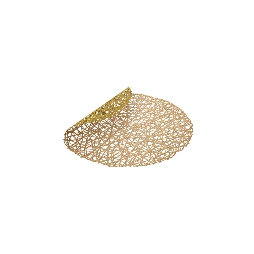 Set de table à trous – Doré mat, Ø39 cm
