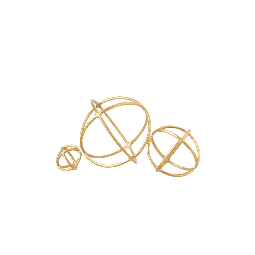 Sculpture boule en aluminium doré – Small, 10×10×10 cm