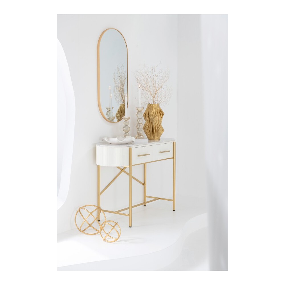 Sculpture boule en aluminium doré – Large, 30×30x30 cm Sculpture boule en aluminium doré – Large, 30×30x30 cm