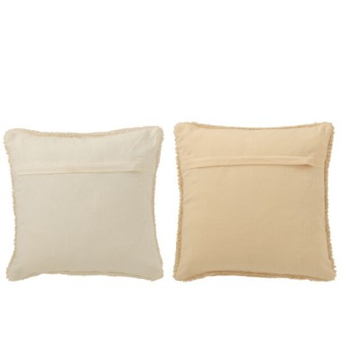 Coussin “Ho Ho Ho” – Beige , 45×45×15 cm