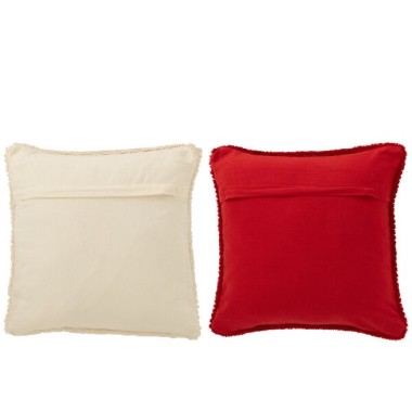 Coussin “Ho Ho Ho” – Blanc , 45×45×15 cm