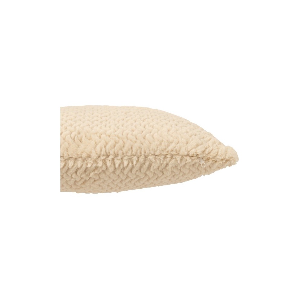 Coussin polyester – Beige, 45×45×15 cm