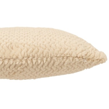 Coussin polyester – Beige, 45×45×15 cm