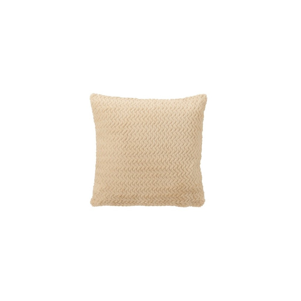 Coussin polyester – Beige, 45×45×15 cm