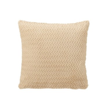 Coussin polyester – Beige, 45×45×15 cm