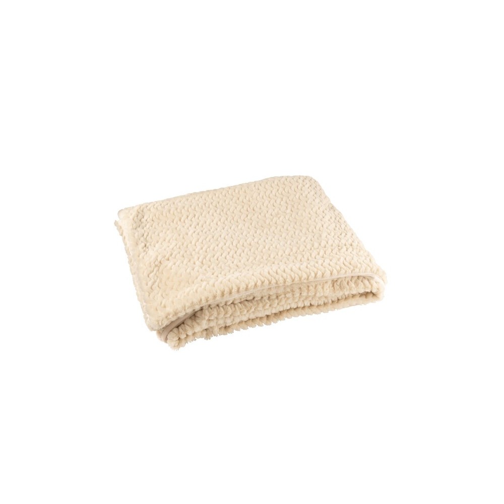 Couverture polyester – Beige, 180x130x1cm