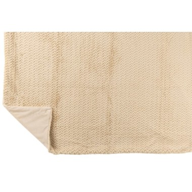 Couverture polyester – Beige, 180x130x1cm