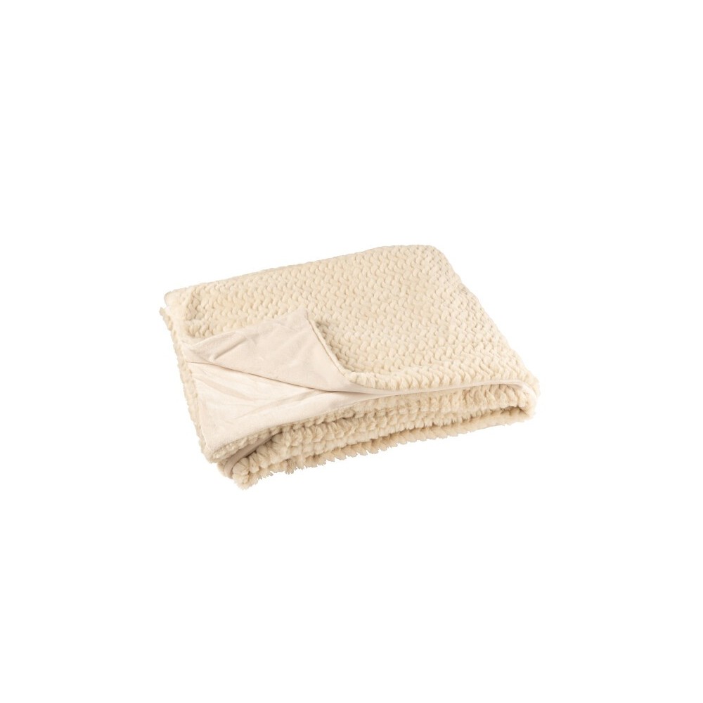 Couverture polyester – Beige, 180x130x1cm