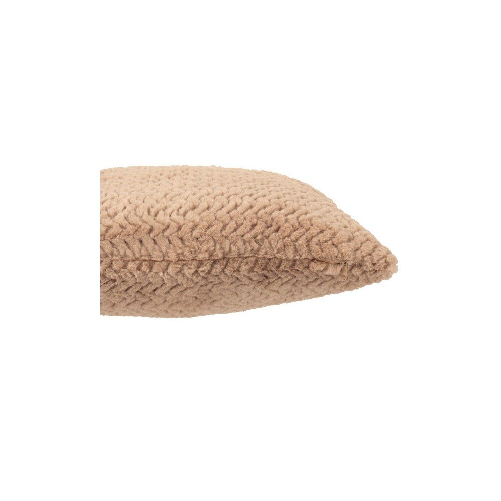 Coussin polyester – Camel, 45×45×15 cm