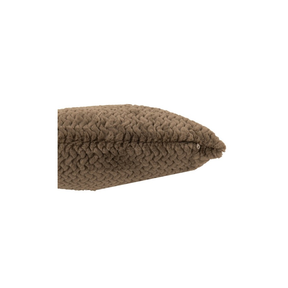 Coussin polyester – Marron foncé, 45×45×15 cm