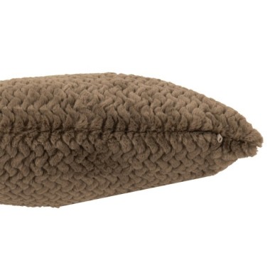 Coussin polyester – Marron foncé, 45×45×15 cm