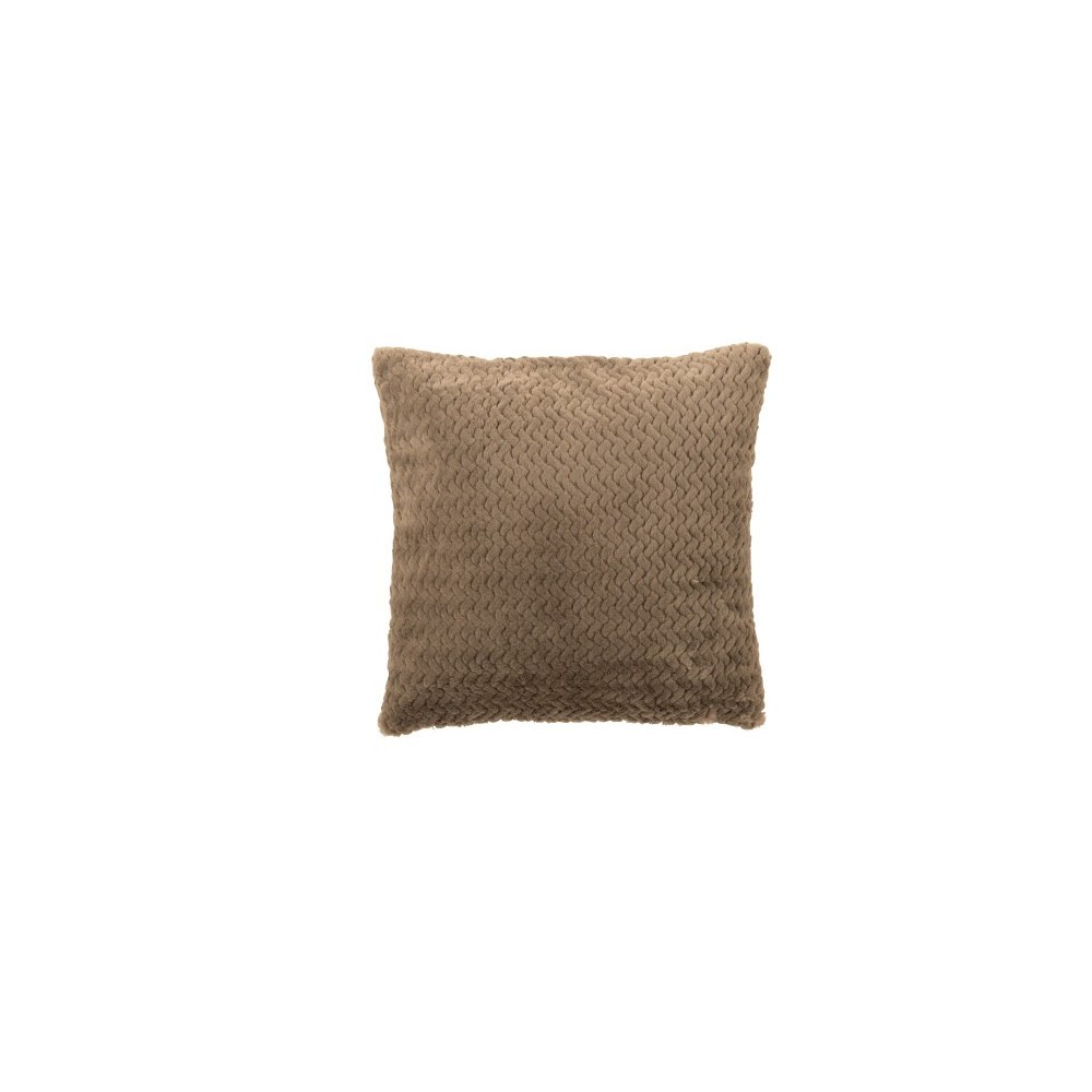 Coussin polyester – Marron foncé, 45×45×15 cm