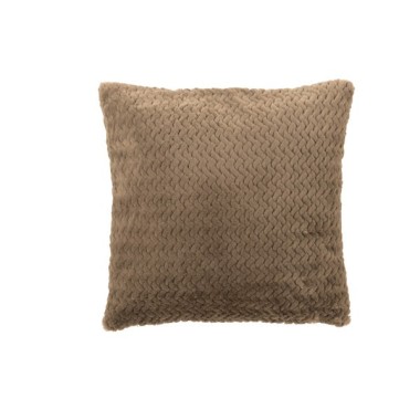 Coussin polyester – Marron foncé, 45×45×15 cm