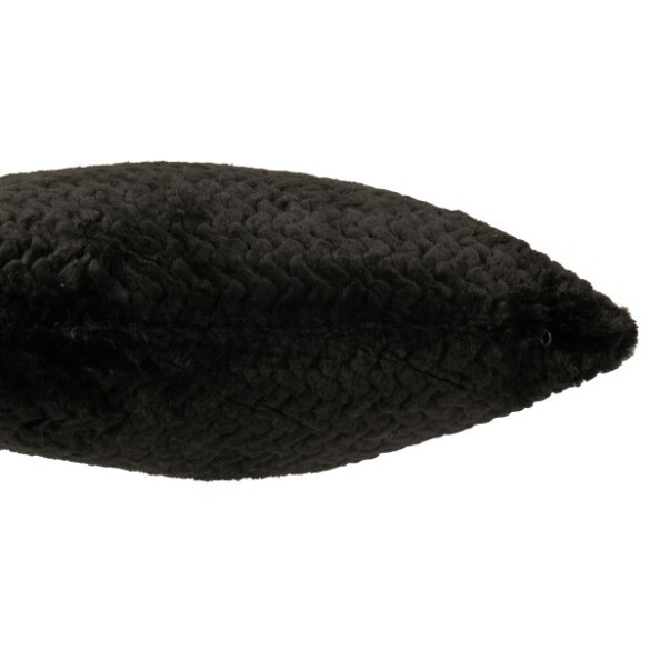 Coussin polyester – Noir, 45×45×15 cm