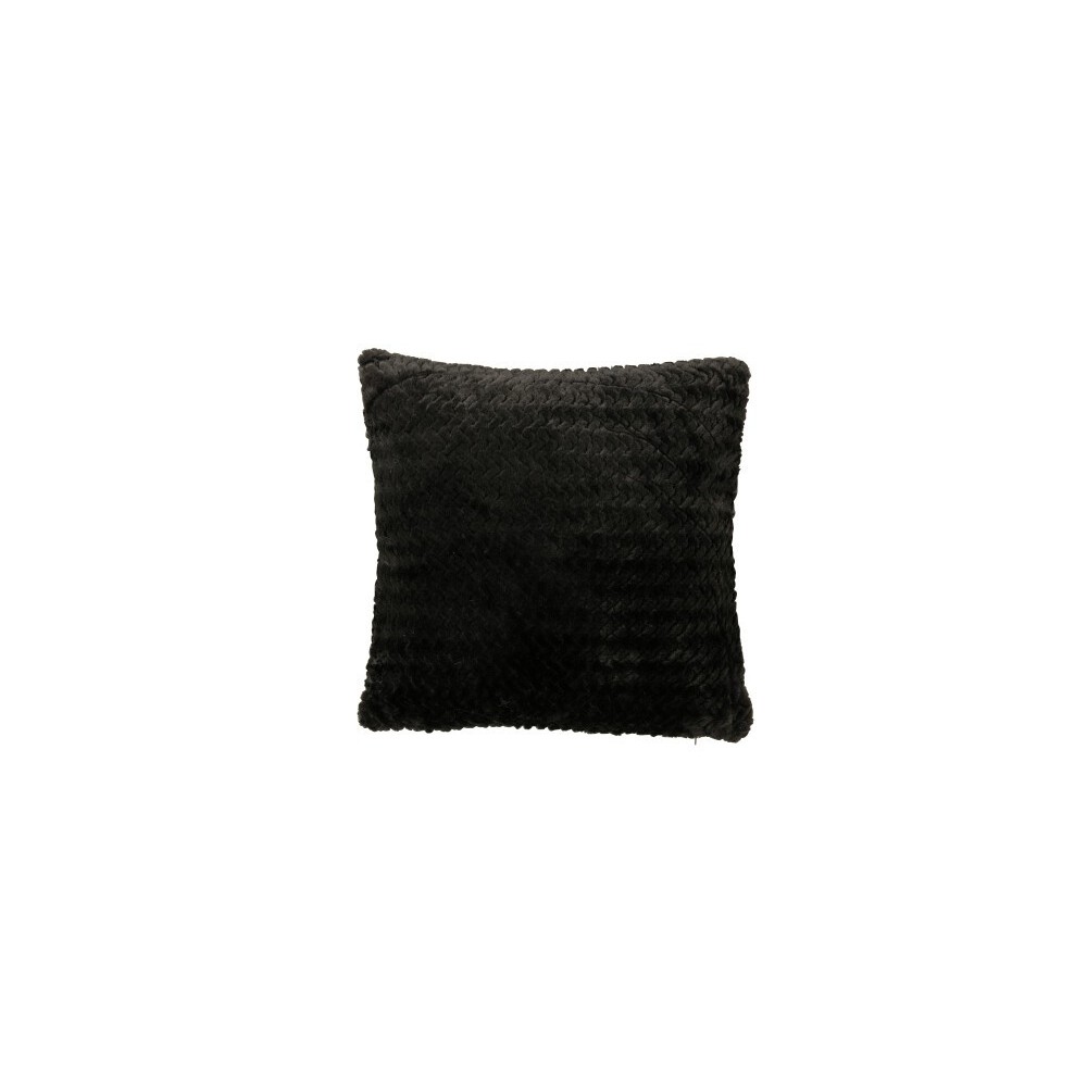 Coussin polyester – Noir, 45×45×15 cm