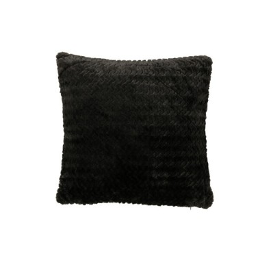 Coussin polyester – Noir, 45×45×15 cm