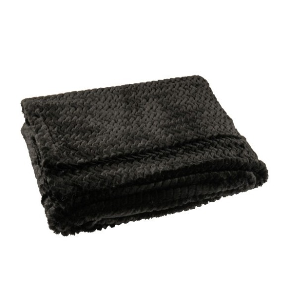 Couverture polyester – Noir, 180x130x1cm