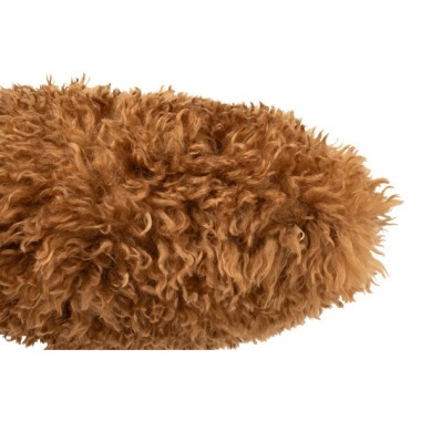 Coussin Moutie polyester – Marron, 45×45×15 cm