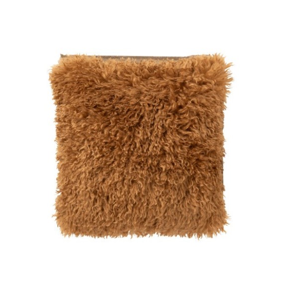 Coussin Moutie polyester – Marron, 45×45×15 cm