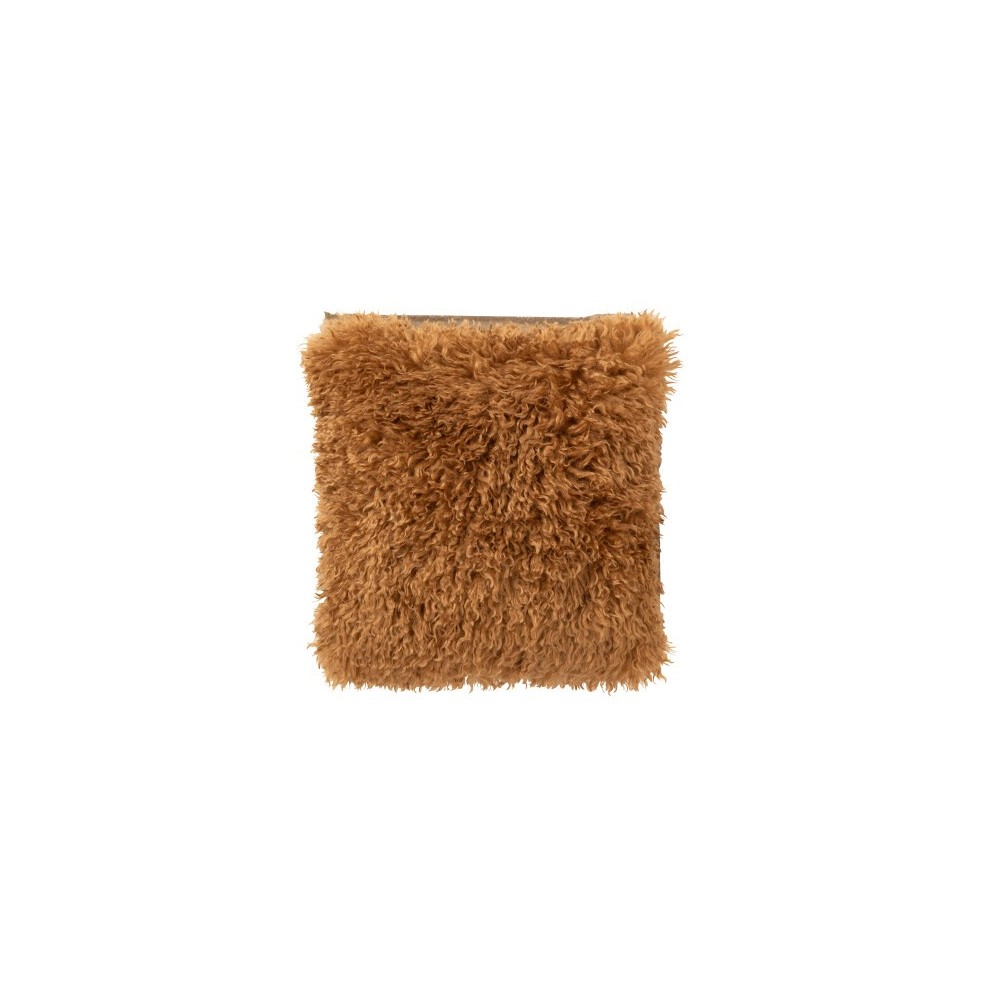 Coussin Moutie polyester – Marron, 45×45×15 cm Coussin Moutie polyester – Marron, 45×45×15 cm