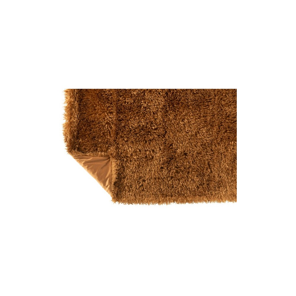 Couverture Moutie polyester – Marron, 180x130x1cm