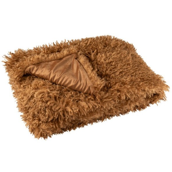 Couverture Moutie polyester – Marron, 180x130x1cm