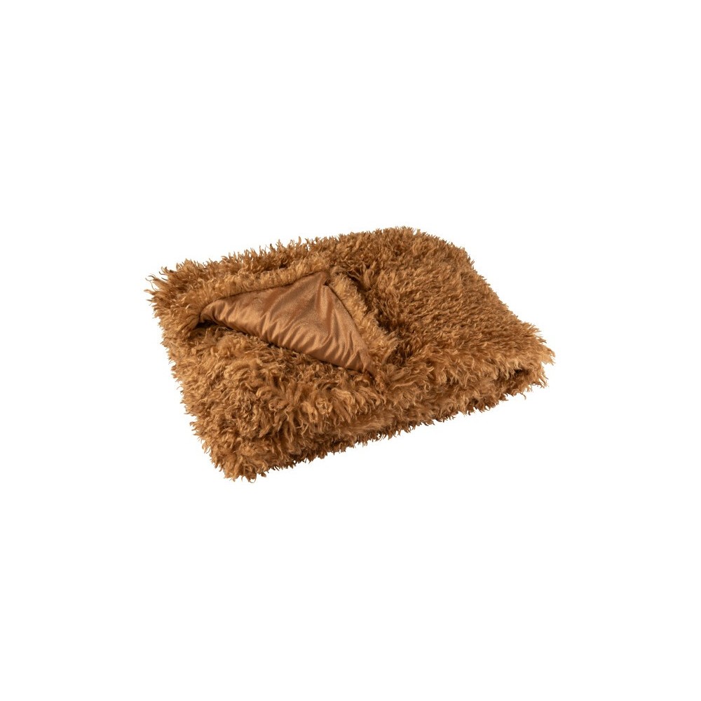 Couverture Moutie polyester – Marron, 180x130x1cm Couverture Moutie polyester – Marron, 180x130x1cm