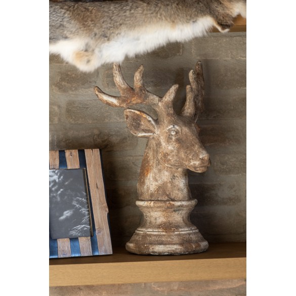Cerf en polyrésine – Taupe, Small, 24×15,5×33 cm