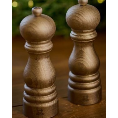 Duo de moulins à poivre et à sel GOLDEN PARIS – Finition dorée – 18 cm Peugeot Saveurs