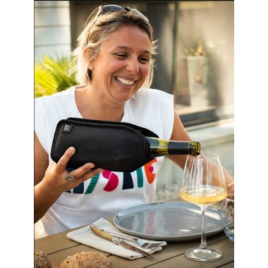 Frizz Rouge - Rafraîchisseur extensible Vins & Champagnes, rouge, 23 cm Peugeot Saveurs