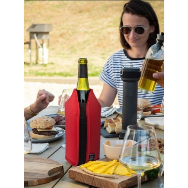 Frizz noir - Rafraîchisseur extensible Vins & Champagnes, rouge, 23 cm Peugeot Saveurs