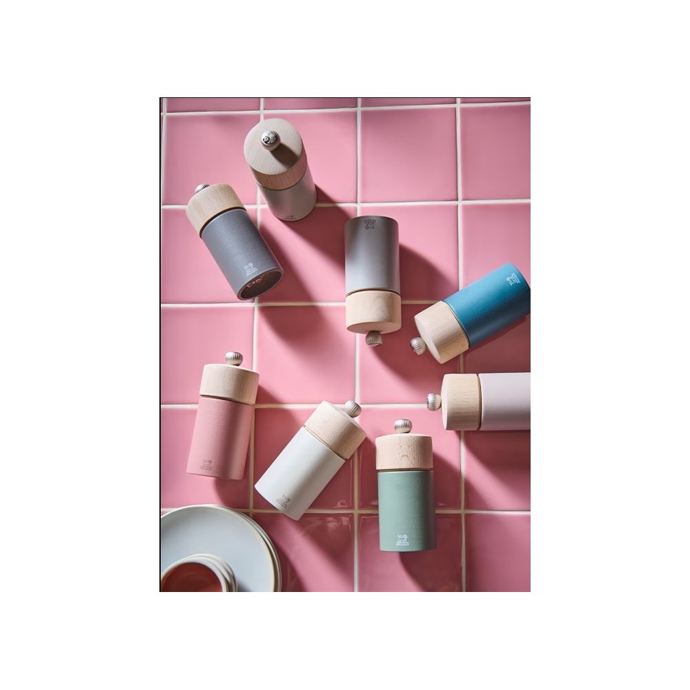 Moulin à sel manuel Boréal 12cm - Blanc plume - Peugeot Saveurs