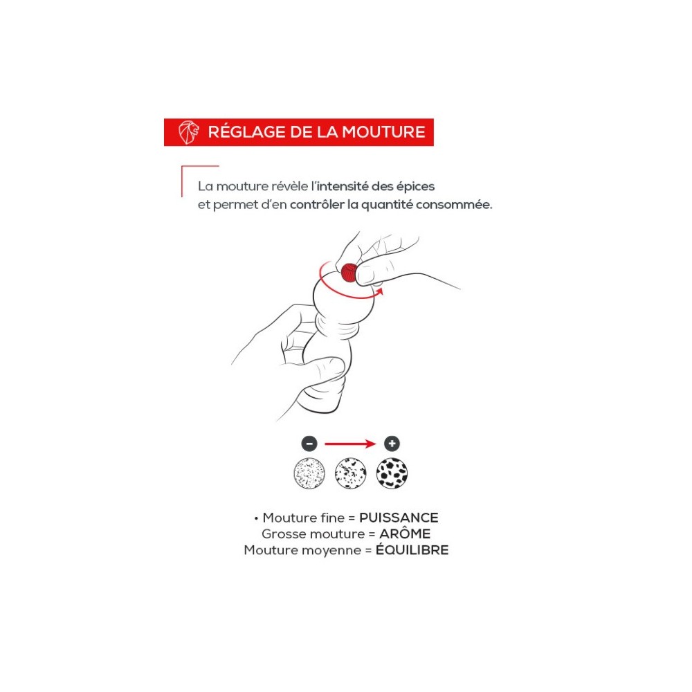 Moulin à poivre manuel Boréal – Noisette , 21 cm