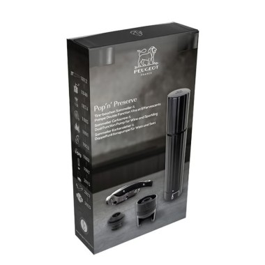Pop’n Preserve – Coffret tire-bouchon sommelier & pompe double fonction - Peugeot Saveurs