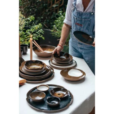 Cycle- Assiette à dessert- Grès Dia 22x H2cm