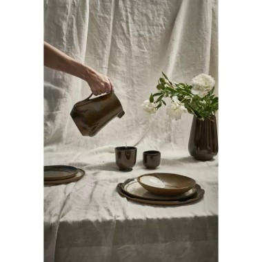 Cycle- Assiette à dessert- Grès Dia 22x H2cm