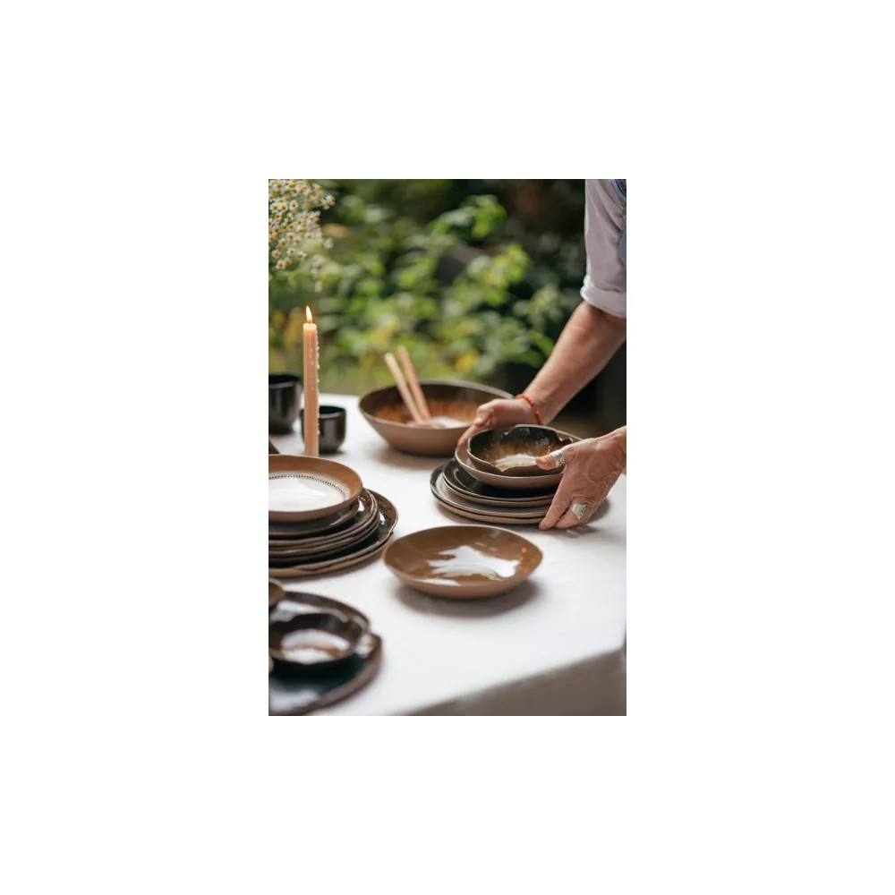 Cycle- Assiette à dessert- Grès Dia 22x H2cm