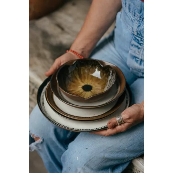 Cycle- Assiette plate- Grès Dia 27x H1.8cm