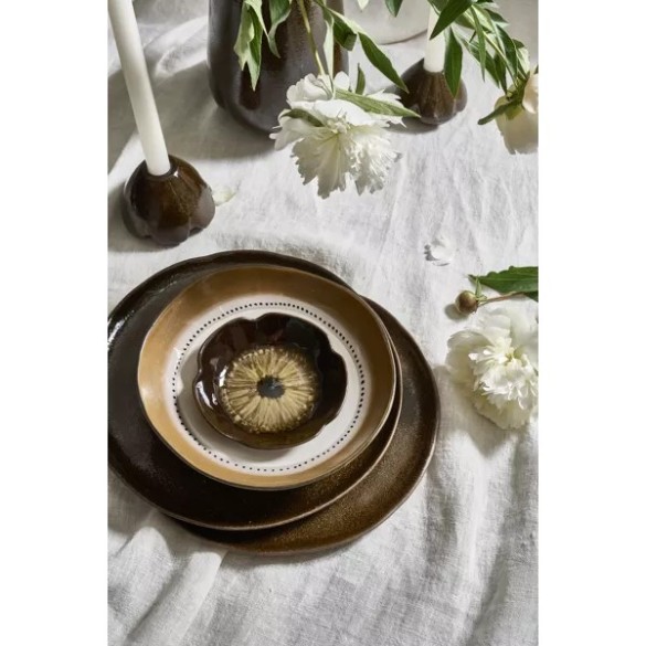 Cycle- Assiette à dessert- Grès Dia 21x H2cm