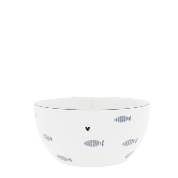 Bol avec des poissons bleus (14x7cm)  - BASTION COLLECTION