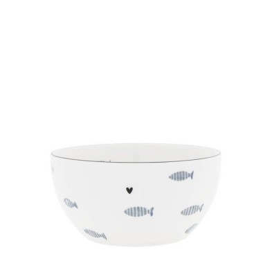 Bol avec des poissons bleus (14x7cm)  - BASTION COLLECTION