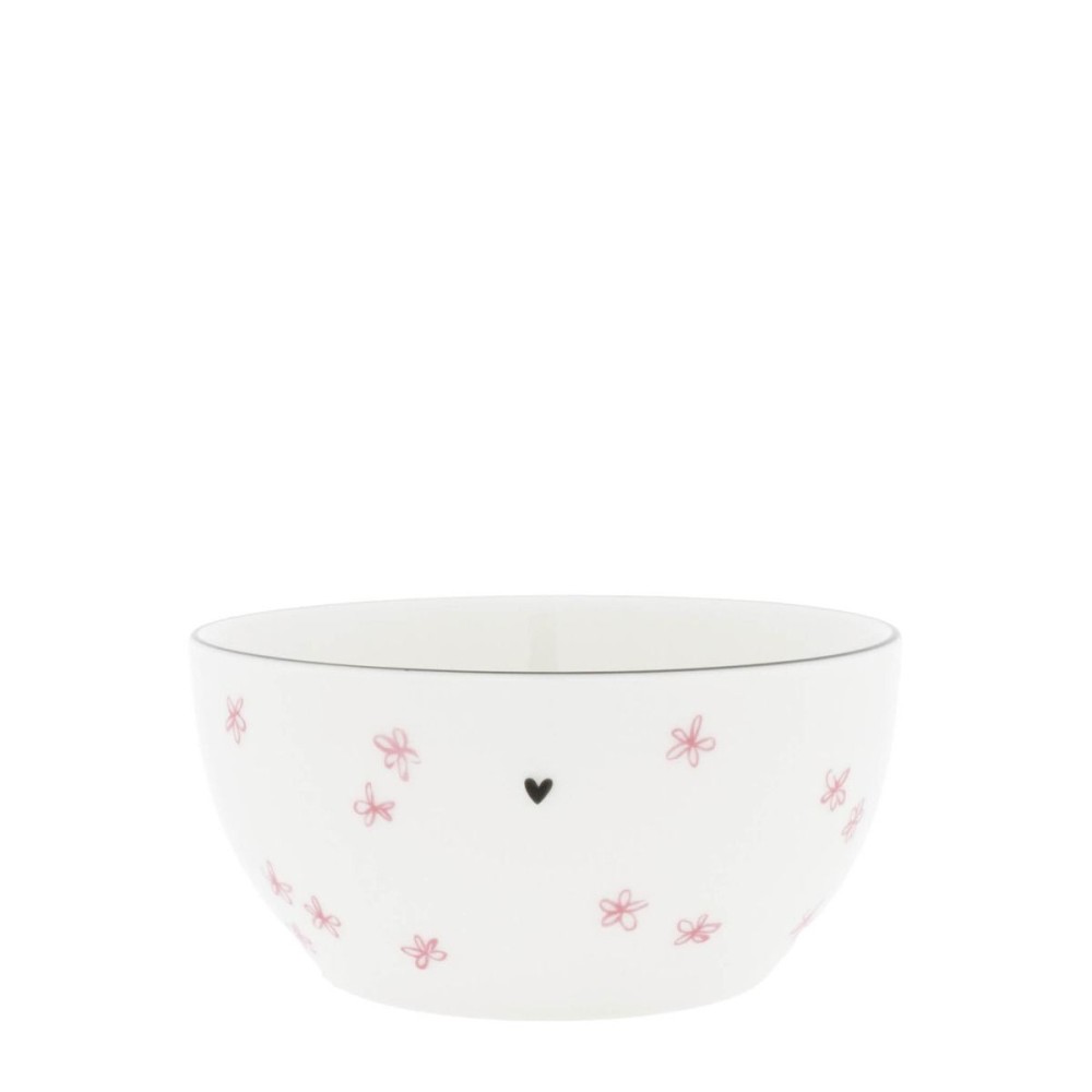Bol avec des fleurs roses (14x7cm)  - BASTION COLLECTION
