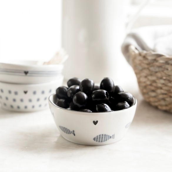 Mini bol avec des pois bleus  (9.5x4cm) - BASTION COLLECTION