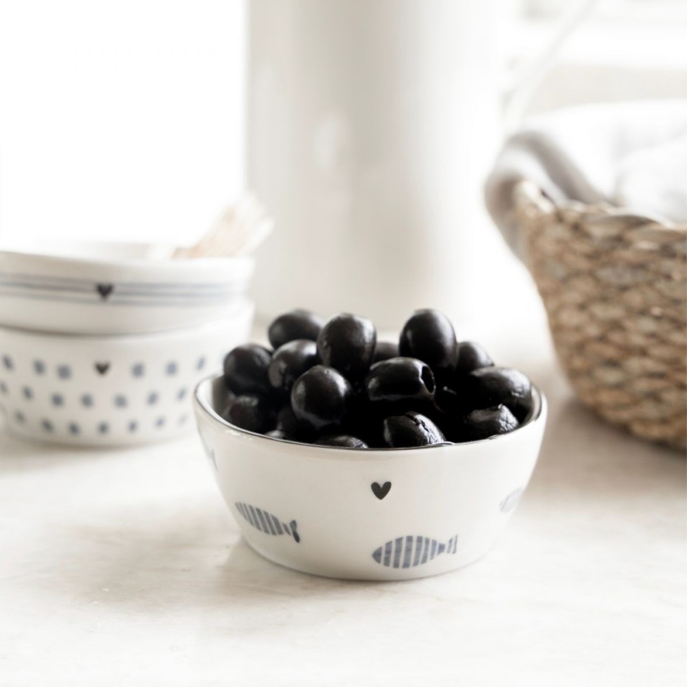 Mini bol avec des pois bleus  (9.5x4cm) - BASTION COLLECTION