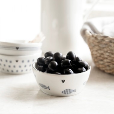 Mini bol avec des pois bleus  (9.5x4cm) - BASTION COLLECTION