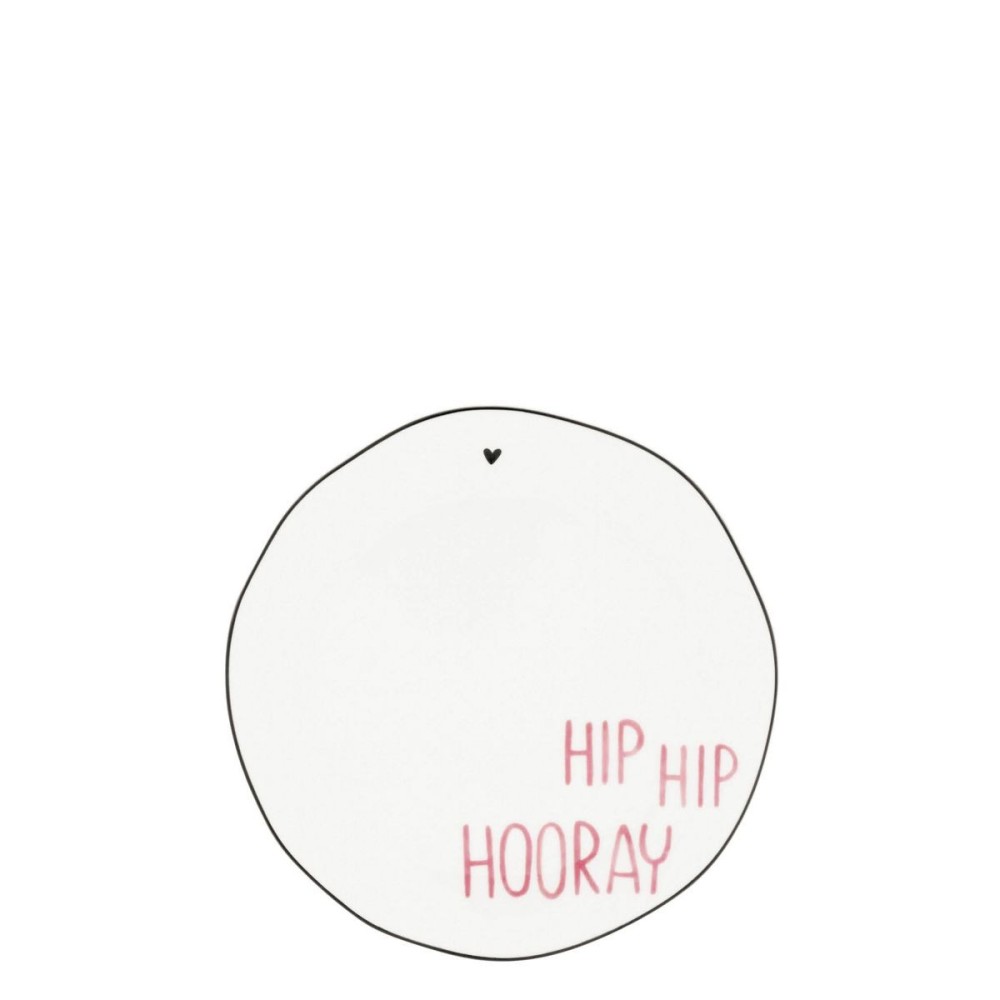 Assiette à cake "Hip Hip Hooray" (16cm) -  Bastion Collection