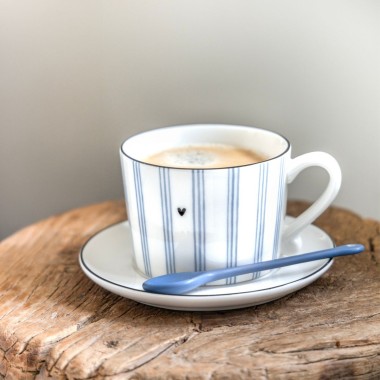 Tasse avec de légère lignes bleues Iris Blue - Bastion Collection